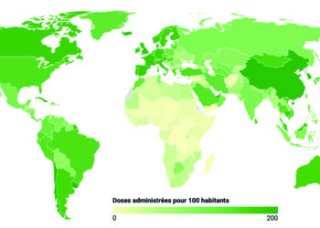 Carte du Monde Vaccin Covid-19