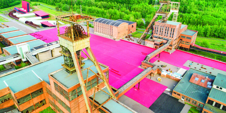 Vue d'ensemble du site minier du Carreau Wendel à Petite-Rosselle