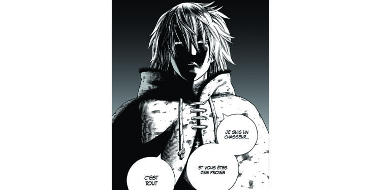 Thorfinn, personnage principal de Vinland Saga, en illustration officielle de l’exposition immersive au Château de Malbrouck