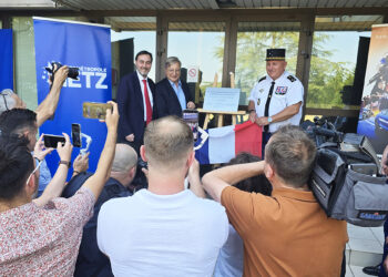 Inauguration du Centre régional d’instruction de la gendarmerie à Metz-Frescaty en présence des autorités civiles et militaires.