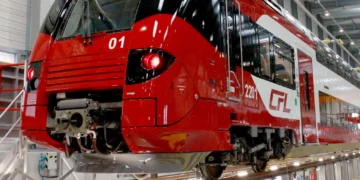 Train CFL à deux niveaux utilisé sur la ligne TER Metz-Luxembourg pour renforcer la capacité en heures de pointe.