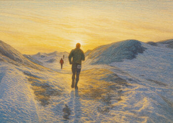 William Guenfissi s’entraîne avant le Polar Circle Marathon au Groenland