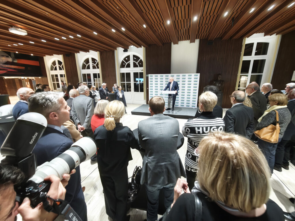 Patrick Weiten s’exprime lors de la cérémonie de baptême des espaces rénovés du Conseil départemental de la Moselle