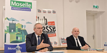 Patrick Weiten, Président du Conseil départemental de la Moselle, lors de sa conférence de presse