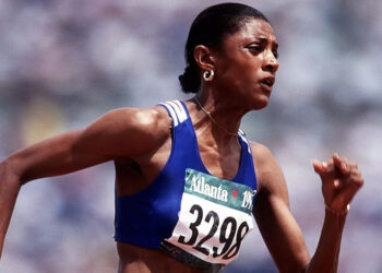 Marie-José Pérec en course lors des Jeux olympiques, image issue du documentaire « Marie-Jo » d’Anne-Sophie Jahn présenté au Festival du film sportif en Moselle