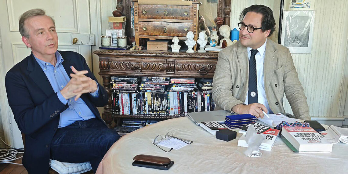 Jean-François Gayraud en conférence à Metz aux côtés de Stéphen Duso lors d’une rencontre du Cercle Duso-Bauduin