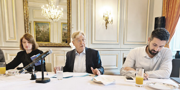 François Grosdidier lors de sa conférence de presse de rentrée à Metz