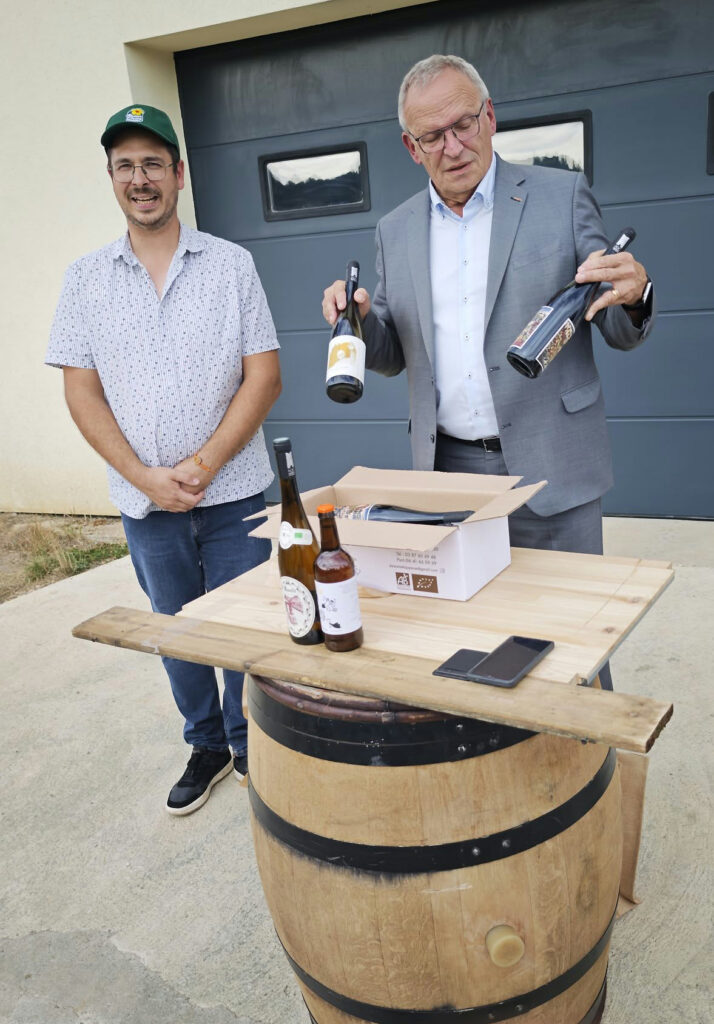 Arnaud Stapurewicz et Patrick Weiten au Domaine La Joyeuse à Ancy-Dornot