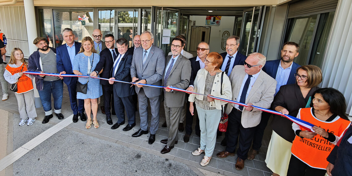 Patrick Weiten lors de l’inauguration du nouveau collège Nicolas-Untersteller de Stiring-Wendel