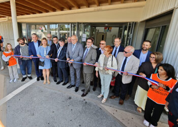 Patrick Weiten lors de l’inauguration du nouveau collège Nicolas-Untersteller de Stiring-Wendel