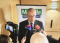 Patrick Weiten lors de la conférence de presse du Conseil départemental de la Moselle